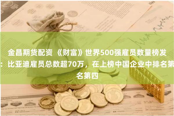 金昌期货配资 《财富》世界500强雇员数量榜发布：比亚迪雇员总数超70万，在上榜中国企业中排名第四